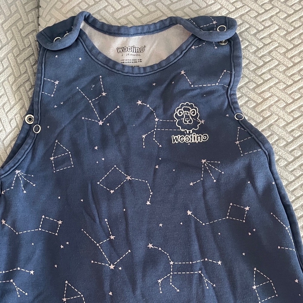 Woolino Blue Constellation baby/toddler Pajama Sleep Sack